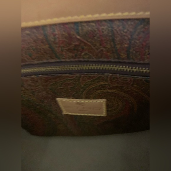 Authentic pre-owned Etro Bordeaux Paisley Boston Bag - Picture 12 of 16
